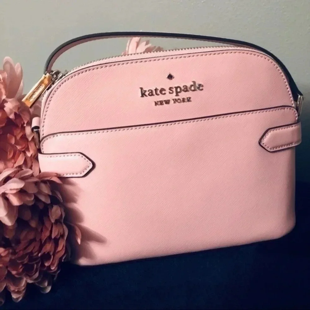 Kate Spade Baby Pink Saffiano Crossbody Bag Zip Top NWT​